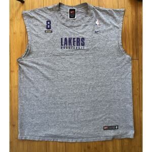 Vintage Y2K Nike Kobe Bryant Los Angeles Lakers Practice Jersey Tank top XL READ